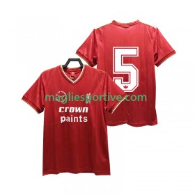 Completo Calcio Liverpool 5 1985 Retro Divisa Prima 1986